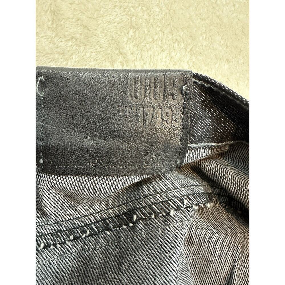 Men's Akademiks Jeans Size 40 Dark Wash Charcoal Embroidered Pockets Baggy - Picture 14 of 14